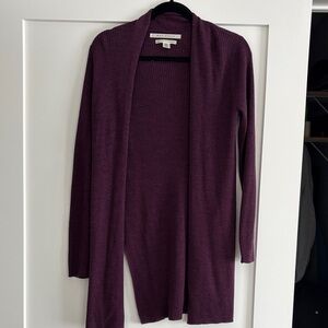 Max Studio Purple Ribbed Cardigan